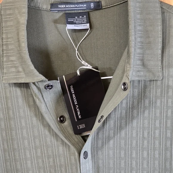 Nike FITDRY Tiger Woods Platinum Golf/Polo Shirt - Picture 5 of 8